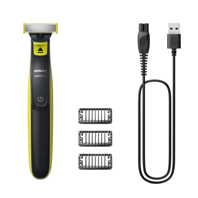 Philips Shaver | QP2724 / 10 OneBlade | Operating time (max) 45 min | Wet & Dry | NiMH | Black / Lime