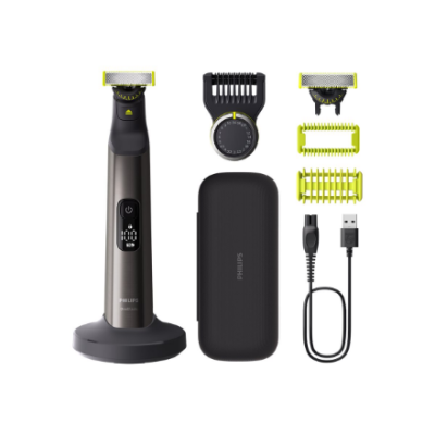 Philips | Hair trimmer, Face and Body | QP6652 / 61 OneBlade Pro 360 | Cordless | Wet & Dry | Number of length steps 20 | Grey / Black