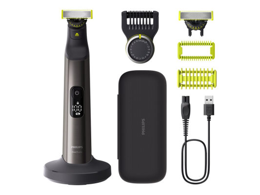 Philips | Hair trimmer, Face and Body | QP6652 / 61 OneBlade Pro 360 | Cordless | Wet & Dry | Number of length steps 20 | Grey / Black