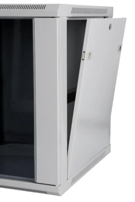 SOMI Networks | 22U, 19″ Network Wall Cabinet | 22U-60 / 45FPC | Gray | With Front Glass Doors; Unassembled | Depth: 45 cm