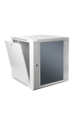 SOMI Networks | 27U, 19″ Network Wall Cabinet | 27U-60 / 60FPC | Gray | With Front Glass Doors; Unassembled | Depth: 60 cm