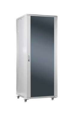 SOMI Networks | 22U, 19″ Freestanding Cabinet | 22U-60 / 60NAC | Gray | Max Load 800kg; Removable and Lockable Side Panels; Glass Doors; Unassembled | Depth: 60 cm