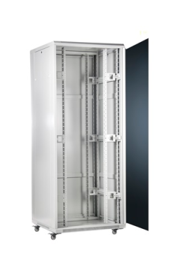 SOMI Networks | 22U, 19″ Freestanding Cabinet | 22U-60 / 60NAC | Gray | Max Load 800kg; Removable and Lockable Side Panels; Glass Doors; Unassembled | Depth: 60 cm