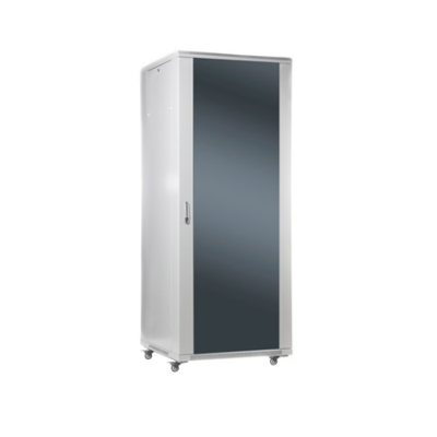 SOMI Networks | 32U, 19″ Freestanding Cabinet | 32U-60 / 60NAC | Gray | Max Load 800kg; Removable and Lockable Side Panels; Glass Doors; Unassembled | Depth: 60 cm