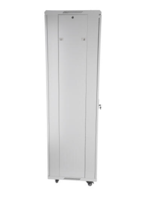 SOMI Networks | 37U, 19″ Freestanding Cabinet | 37U-60 / 60NAC | Gray | Max Load 800kg; Removable and Lockable Side Panels; Glass Doors; Unassembled | Depth: 60 cm