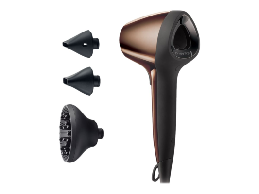 Remington The Salon Collection Air3D Hair Dryer | D7777 | 1800 W | Number of temperature settings 3 | Ionic function | Diffuser nozzle | Brown