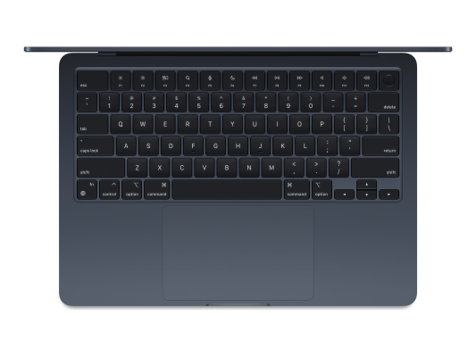 Apple MacBook | Air | Midnight | 13 " | IPS | 2560 x 1664 pixels | Apple M2 | 16 GB | Solid-state drive capacity 256 GB | Apple M2 chip 8-core CPU / 8-core GPU | macOS | Bluetooth version 5.0 | Keyboard language English | Keyboar