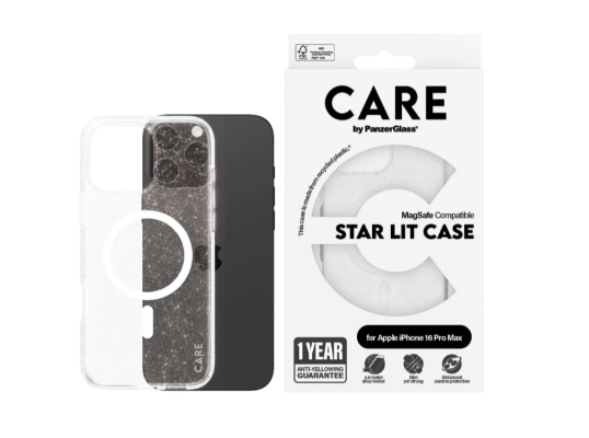 CARE Flagship Case | Back cover | Apple | iPhone 16 Pro Max | Recycled plastic | White | Urban Combat Star Lit with MagSafe