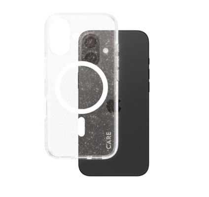 CARE Flagship Case | Back cover | Apple | iPhone 16 | Recycled plastic | White | Urban Combat Star Lit with MagSafe