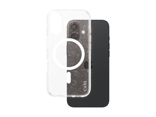CARE Flagship Case | Back cover | Apple | iPhone 16 | Recycled plastic | White | Urban Combat Star Lit with MagSafe