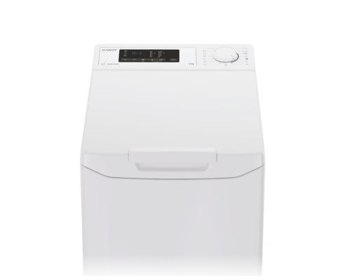 Candy Washing Machine | TCA063D3-S | Energy efficiency class C | Top loading | Washing capacity 6 kg | 1000 RPM | Depth 60 cm | Width 41 cm | Display | Digit | White