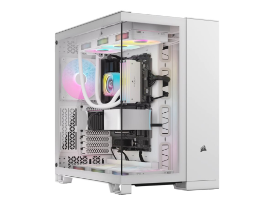 Corsair Dual Chamber PC Case | iCUE LINK 6500X RGB | White | Mid Tower | Power supply included No | ATX