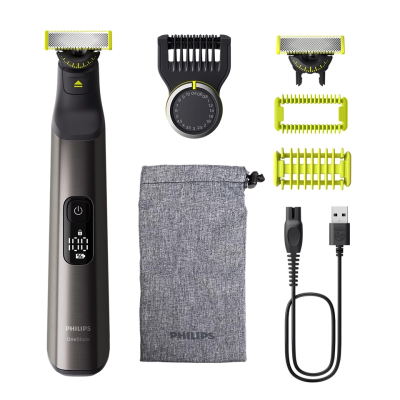 Philips | Hair Trimmer for Face and Body | QP6552 / 15 OneBlade Pro 360 | Cordless | Wet & Dry | Number of length steps 20 | Chrome