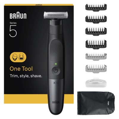 Braun | Face and Body Hair trimmer | XT5200 Series X | Cordless | Wet & Dry | Black / Silver