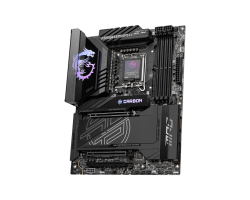MSI MPG Z890 CARBON WIFI | Processor family Intel | Processor socket LGA1851 | Supported hard disk drive interfaces SATA, M.2 | Number of SATA connectors 4