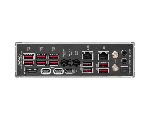 MSI MPG Z890 CARBON WIFI | Processor family Intel | Processor socket LGA1851 | Supported hard disk drive interfaces SATA, M.2 | Number of SATA connectors 4