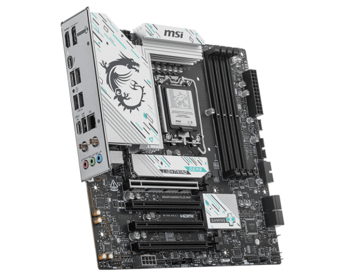MSI B860M GAMING PLUS WIFI | Processor family Intel | Processor socket LGA1851 | DDR5 | Supported hard disk drive interfaces SATA, M.2 | Number of SATA connectors 4