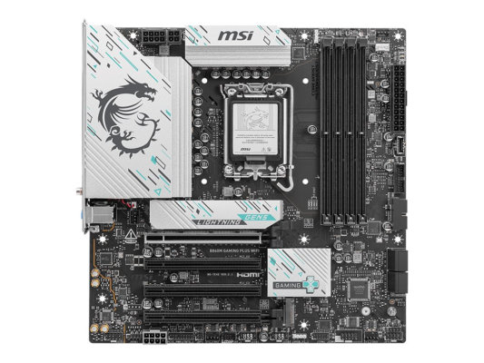 MSI B860M GAMING PLUS WIFI | Processor family Intel | Processor socket LGA1851 | DDR5 | Supported hard disk drive interfaces SATA, M.2 | Number of SATA connectors 4