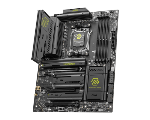 MSI MAG X870E TOMAHAWK WIFI | Processor family AMD | Processor socket AM5 | DDR5 | Supported hard disk drive interfaces SATA, M.2 | Number of SATA connectors 4