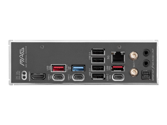 MSI MAG B850 TOMAHAWK MAX WIFI | Processor family AMD | Processor socket AM5 | DDR5 | Supported hard disk drive interfaces SATA, M.2 | Number of SATA connectors 4