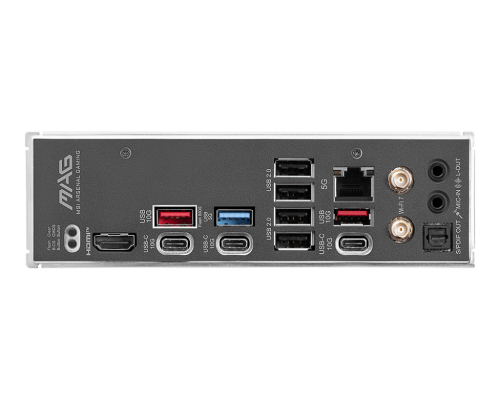 MSI MAG B850 TOMAHAWK MAX WIFI | Processor family AMD | Processor socket AM5 | DDR5 | Supported hard disk drive interfaces SATA, M.2 | Number of SATA connectors 4