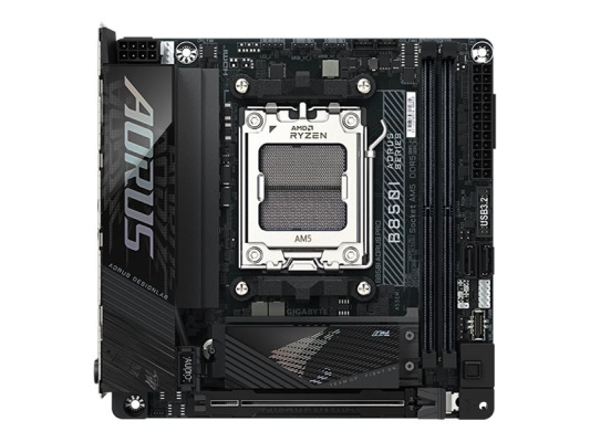 Gigabyte B850I AORUS PRO | Processor family AMD | Processor socket AM5 | DDR5 | Supported hard disk drive interfaces SATA, M.2 | Number of SATA connectors 2