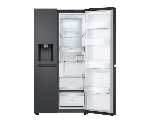 LG Refrigerator | GSLC41EPPE | Energy efficiency class E | Free standing | Side by side | Height 179 cm | Fridge net capacity 420 L | Freezer net capacity 221 L | Display | 36 dB | Black