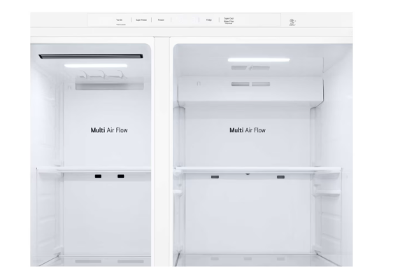 LG Refrigerator | GSLC40SWPE | Energy efficiency class E | Free standing | Side by side | Height 179 cm | Fridge net capacity 417 L | Freezer net capacity 221 L | Display | 36 dB | White