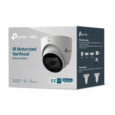 TP-LINK | VIGI 4MP IR Motorized Varifocal Turret Network Camera | InSight S445ZI | 4 MP | 2.7-13.5 mm / F1.6 | Power over Ethernet (PoE) | IP67 | H.265+ | Micro SD, Max. 512 GB