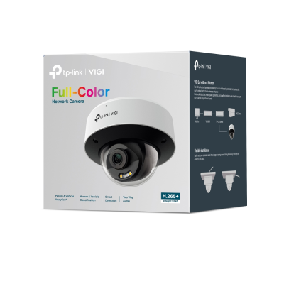 TP-LINK | VIGI 4MP Full-Color Dome Network Camera | InSight S245 (2.8mm) | Dome | 4 MP | 2.8 mm / F1.6 | Power over Ethernet (PoE) | IP67 | H.265+ | Micro SD, Max. 512 GB | Yes