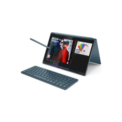 Lenovo Yoga Book 9 14IAH10 | Tidal Teal | 2x14 " | OLED | Touchscreen | 2.8K WQXGA+ | 2880 x 1800 pixels | Glossy | Intel Core Ultra 7 | 255H | 32 GB | Soldered LPDDR5x | Solid-state drive capacity 1000 GB | Intel Arc Graphics |