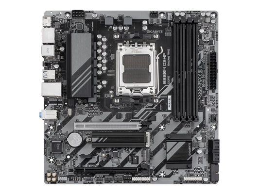 Gigabyte B850M D3HP | Processor family AMD | Processor socket AM5 | DDR5 | Supported hard disk drive interfaces M.2, SATA | Number of SATA connectors 4