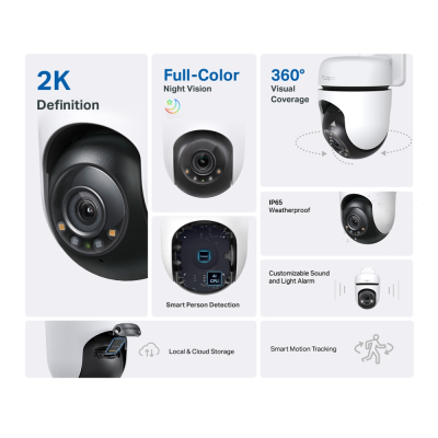 TP-LINK | Pan / Tilt Security Wi-Fi Camera | Tapo C510W | Dome | 3 MP | 3.9mm | IP65 | H.264 | MicroSD, up to 512 GB