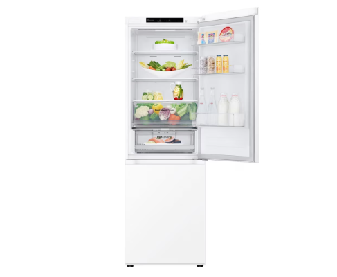 LG Refrigerator | GBV3100ESW | Energy efficiency class E | Free standing | Combi | Height 186 cm | No Frost system | Fridge net capacity 234 L | Freezer net capacity 110 L | Display | 35 dB | White