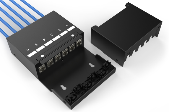 Digitus Consolidation point box, 6-port Keystone modules with intelligent cable manager | DN-93708-6