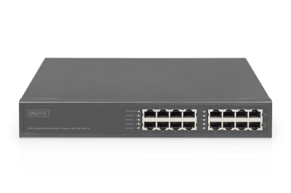 8-Port Gigabit Ethernet PoE Injector, 802.3bt, 250 W | DN-95118