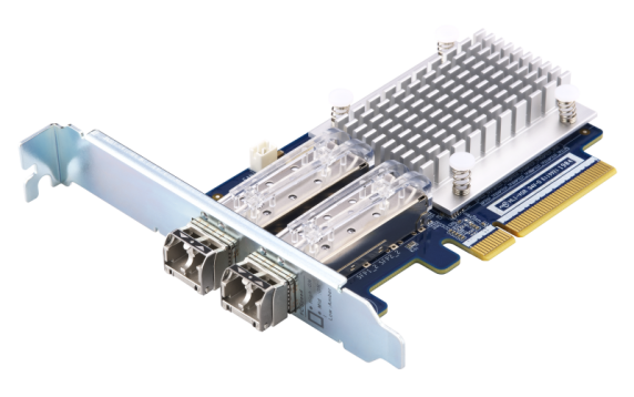 QNAP Dual-port 16Gb Enhanced Gen 5 Fibre Channel expansion Card with SFP+ transceivers | QXP-16G2FC