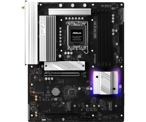 ASRock B860 PRO RS WIFI | Processor family Intel | Processor socket LGA1851 | DDR5 | Supported hard disk drive interfaces SATA, M.2 | Number of SATA connectors 4
