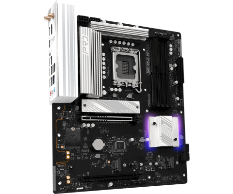 ASRock B860 PRO RS WIFI | Processor family Intel | Processor socket LGA1851 | DDR5 | Supported hard disk drive interfaces SATA, M.2 | Number of SATA connectors 4