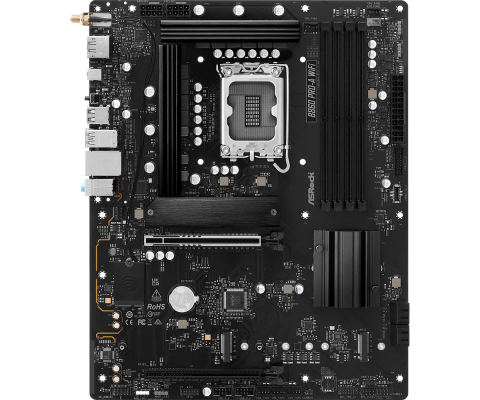 ASRock B860 PRO-A WIFI | Processor family Intel | Processor socket LGA1851 | DDR5 | Supported hard disk drive interfaces SATA, M.2 | Number of SATA connectors 4