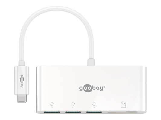 Goobay USB-C Multiport Adapter to 3x USB-A, Cardreader | 40759