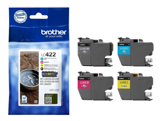 Brother LC422VAL | Ink Cartridge | Black, Cyan, Magenta, Yellow