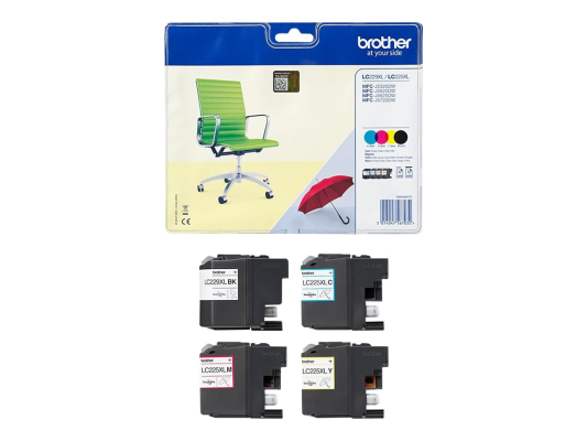 Brother LC229XLVALBP | Ink Cartridge | Black, Cyan, Magenta, Yellow