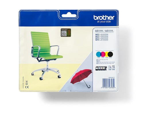 Brother LC229XLVALBP | Ink Cartridge | Black, Cyan, Magenta, Yellow