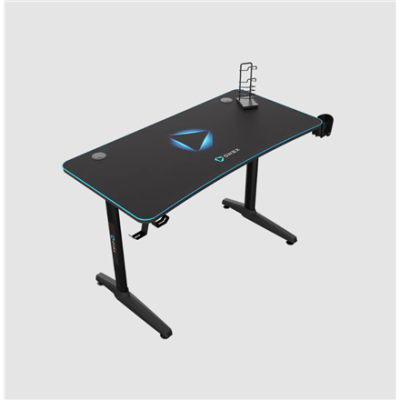 Onex | Gaming Desk w / Cup holder, headset hook, Gamepad holder, Full coverage mouse pad | GD1200H | Black