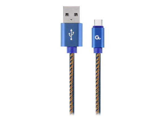 Cablexpert | Premium Jeans (Denim) Type-C USB Cable with Metal Connectors | CC-USB2J-AMCM-1M-BL