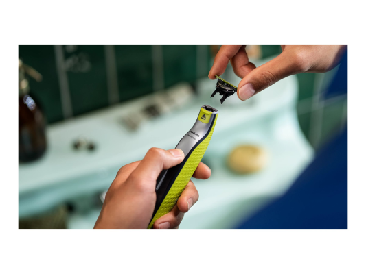 Philips | Shaver | QP2834 / 23 OneBlade 360 | Cordless | Wet & Dry | Lime green / Charcoal grey