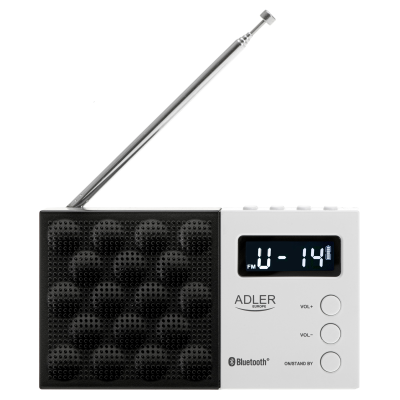 Adler | Digital Radio - PLL AM / FM | AD 1908 | Alarm function | White / Black