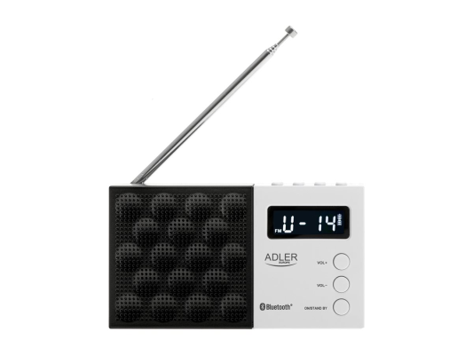 Adler | Digital Radio - PLL AM / FM | AD 1908 | Alarm function | White / Black