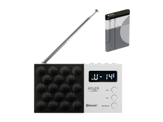 Adler | Digital Radio - PLL AM / FM | AD 1908 | Alarm function | White / Black